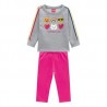 Conjunto De Blusão Mescla "Happyness Only" & Legging. - Cinza & Pink. - Kyly - 6